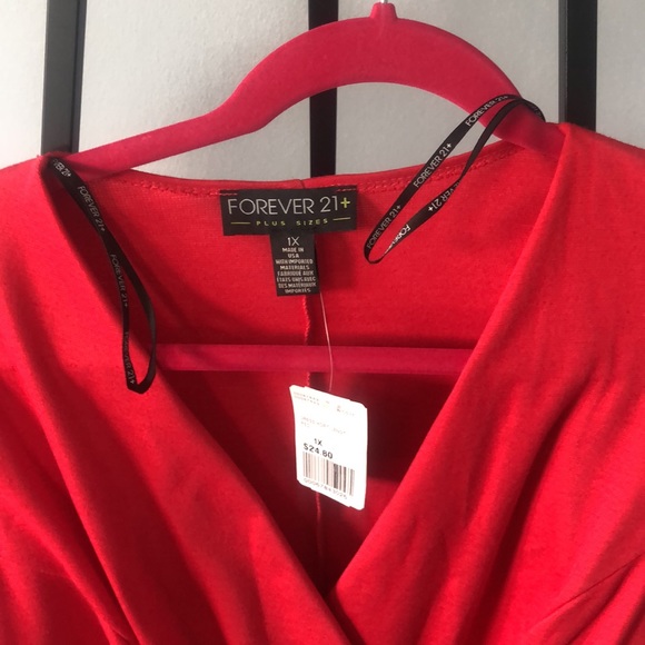 forever 21 brand plus size 1X red dress - Picture 2 of 4
